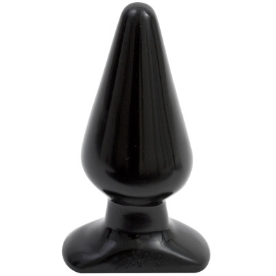 Анальная пробка Doc Johnson Classic Butt Plug Smooth Large, цвет: черный - 14 см