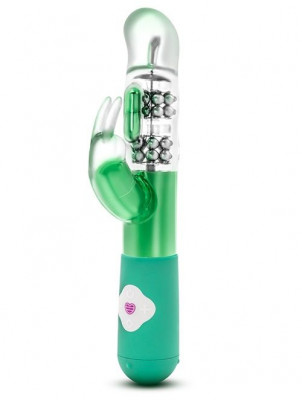 Вибромассажер Emerald G Rabbit, цвет: зеленый - 26 см