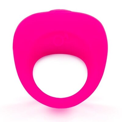 Эрекционное кольцо с вибрацией, цвет: розовый