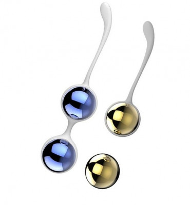 Вагинальные шарики Nalone Yany, цвет: синий, золотистый