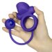 Эрекционное кольцо с утяжелителем Silicone Rechargeable Dual Rockin Rim Enhancer, цвет: фиолетовый