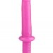 Анальный реалистичный стимулятор с ограничителем - 31 см, цвет: розовый