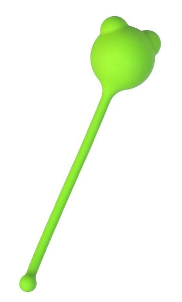 Силиконовый вагинальный шарик A-Toys с ушками, цвет: зеленый