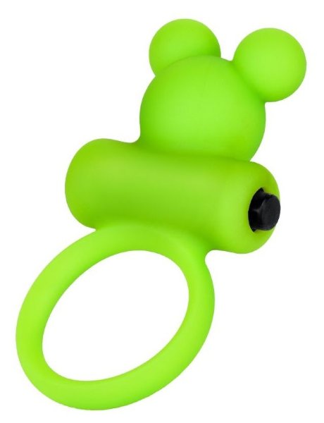 Виброкольцо на пенис A-Toys, цвет: зеленый