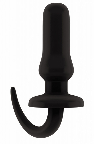 Анальная пробка SONO Butt Plug №13 с хвостиком, цвет: черный