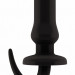 Анальная пробка SONO Butt Plug №13 с хвостиком, цвет: черный