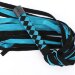 Замшевая плеть с ромбами на ручке - 58 см, цвет: черно-голубой