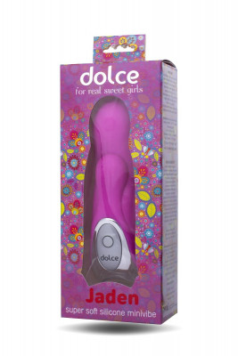 Мини-вибратор Dolce Jaden, цвет: розовый - 12,5 см