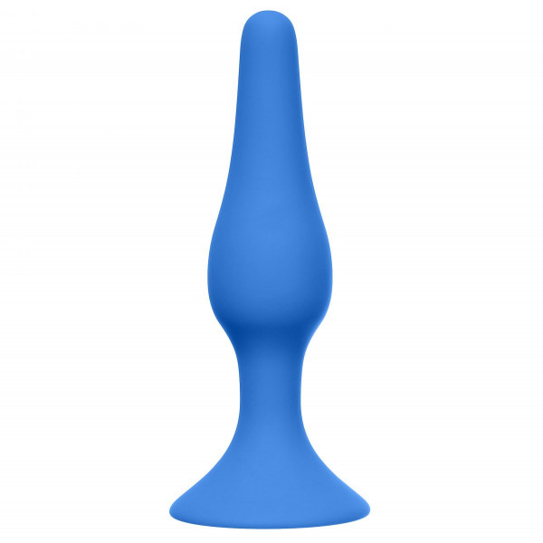 Анальная пробка Slim Anal Plug XL, цвет: синий - 15,5 см