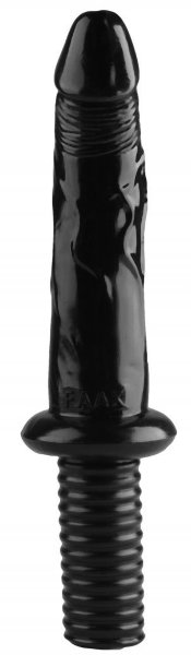 Анальный реалистичный стимулятор - 30 см, цвет: черный