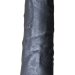 Фаллическая насадка Black Bent 3, цвет: черный - 18 см