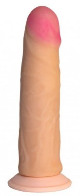Реалистичный фаллоимитатор с присоской №67 - 18 см, цвет: телесный