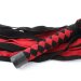 Замшевая плеть с ромбами на рукояти - 60 см, цвет: черно-красный