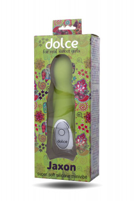 Вибратор Dolce Jaxon, цвет: нежно-зеленый - 12,5 см