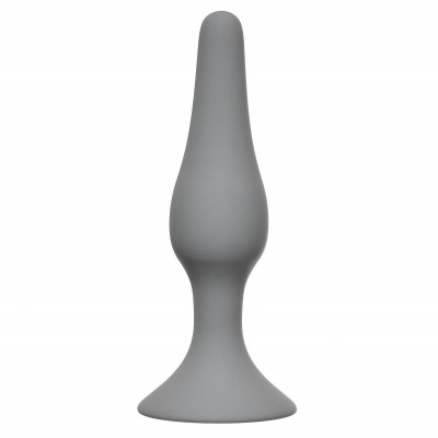 Анальная пробка Slim Anal Plug XL, цвет: серый - 15,5 см