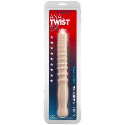 Анальный стимулятор Doc Johnson Anal Twist, цвет: телесный - 29 см