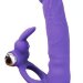 Вибронасадка для двойного проникновения - 15 см, цвет: фиолетовый