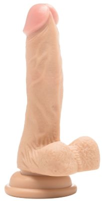 Фаллоимитатор Realistic Cock With Scrotum 7 Inch - 18 см, цвет: телесный