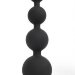 Анальная виброелочка TOWER - 20,7 см, цвет: черный
