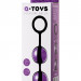 Вагинальные шарики TOYFA A-toys, цвет: фиолетово-черный - 15 см