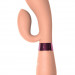 Вибратор Indeep Gina с клиторальным отростком, цвет: бежевый
