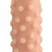 Реалистичный фаллоимитатор с пупырышками - 23,5 см, цвет: телесный