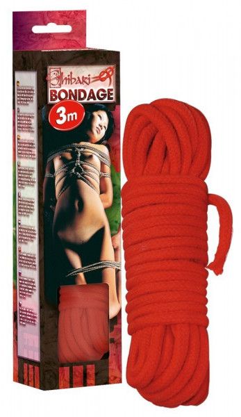 Веревка для бандажа, цвет: красный - 3 м