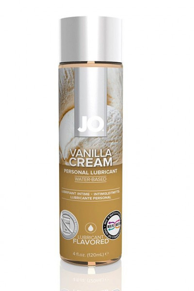 Лубрикант JO Flavored Vanilla H2O на водной основе с ароматом ванили - 120 мл.