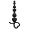 Анальная цепочка Begginers Beads, цвет: черный - 18 см