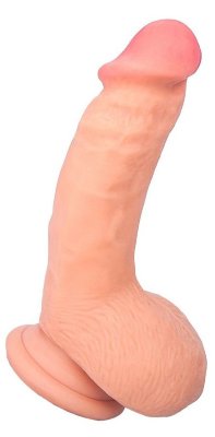Реалистичный фаллоимитатор Oliver - 18,5 см, цвет: телесный