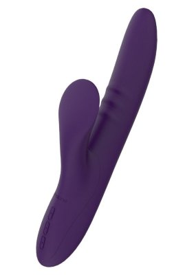 Вибратор с клиторальным стимулятором Nalone Peri - 23,3 см, цвет: фиолетовый
