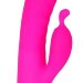 Вибромассажер с отростком для стимуляции клитора - 22 см, цвет: розовый