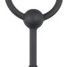 Уретральный расширитель Small Silicone Penis Plug With Pull Ring - 10,5 см, цвет: черный