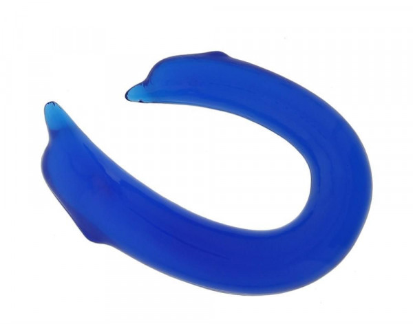 Фаллоимитатор Double Ended Dolphin Clear Blue - 28,9 см