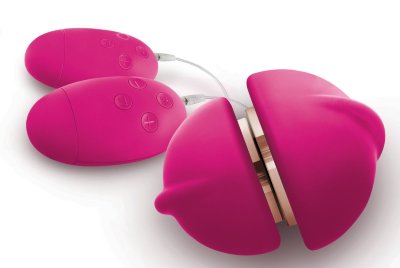 Клиторальный стимулятор Union Girl/Girl Vibe, цвет: ярко-розовый