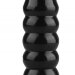 Анальный рельефный стимулятор - 22 см, цвет: черный