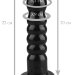 Анальный рельефный стимулятор - 22 см, цвет: черный