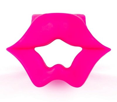 Эрекционное виброкольцо в форме губ, цвет: розовый