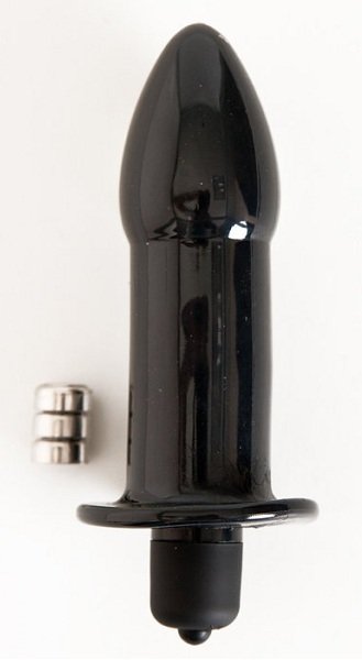 Чёрная водонепроницаемая вибровтулка - 9 см.