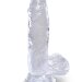 Фаллоимитатор King Cock Clear 5 Cock with Balls - 15,2 см, цвет: прозрачный