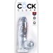 Фаллоимитатор King Cock Clear 5 Cock with Balls - 15,2 см, цвет: прозрачный