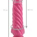 Реалистичный винтообразный фаллоимитатор на присоске - 21 см, цвет: розовый