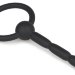 Силиконовый уретральный плаг Ribbed Hollow Silicone Penis Plug - 10,5 см, цвет: черный
