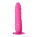 Вибратор-реалистик Purrfect Silicone One Touch на присоске, цвет: розовый - 20,5 см