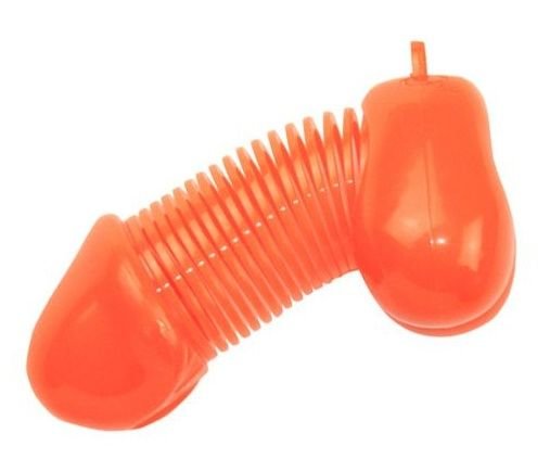 Брелок для ключей в форме пениса, цвет: оранжевый