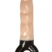 Стимулятор Charming с волнообразными формами и удобной ручкой-кольцом, цвет: телесный - 17,8 см