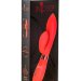 Вибратор Gina с клиторальным отростком - 20 см, цвет: красный