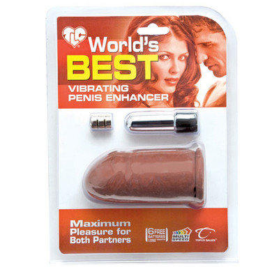 Насадка-удлинитель World's Best Vibrating Penis Enhancer с вибрацией