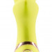 Вибратор со стимуляцией клитора, цвет: зеленый - 20 см
