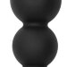 Плеть с рукоятью-елочкой Whip with Curved Silicone Dildo - 49,5 см, цвет: черный